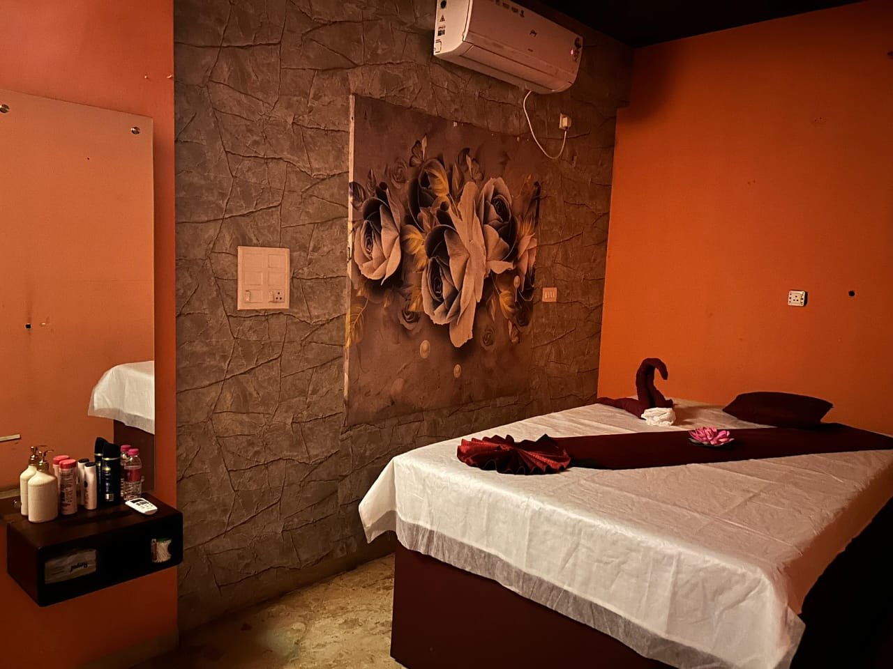 Private spa treatment room at Moon Wellness Spa